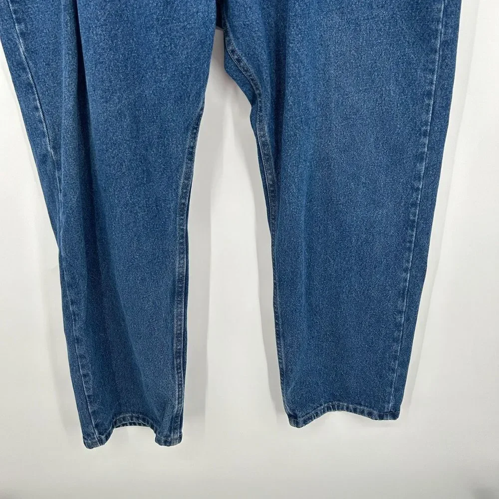 WRANGLER Men's Relaxed Fit Straight Leg Casual Denim Blue Jeans Size 44 x 30